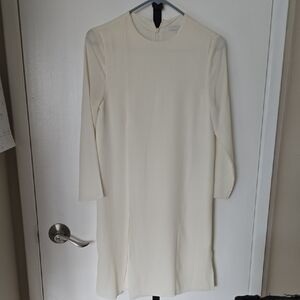 Elegant Cream Long Sleeve Dress